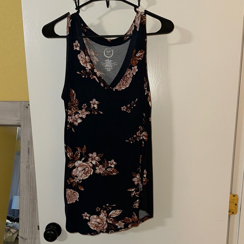 Floral V-Neck Tank Top